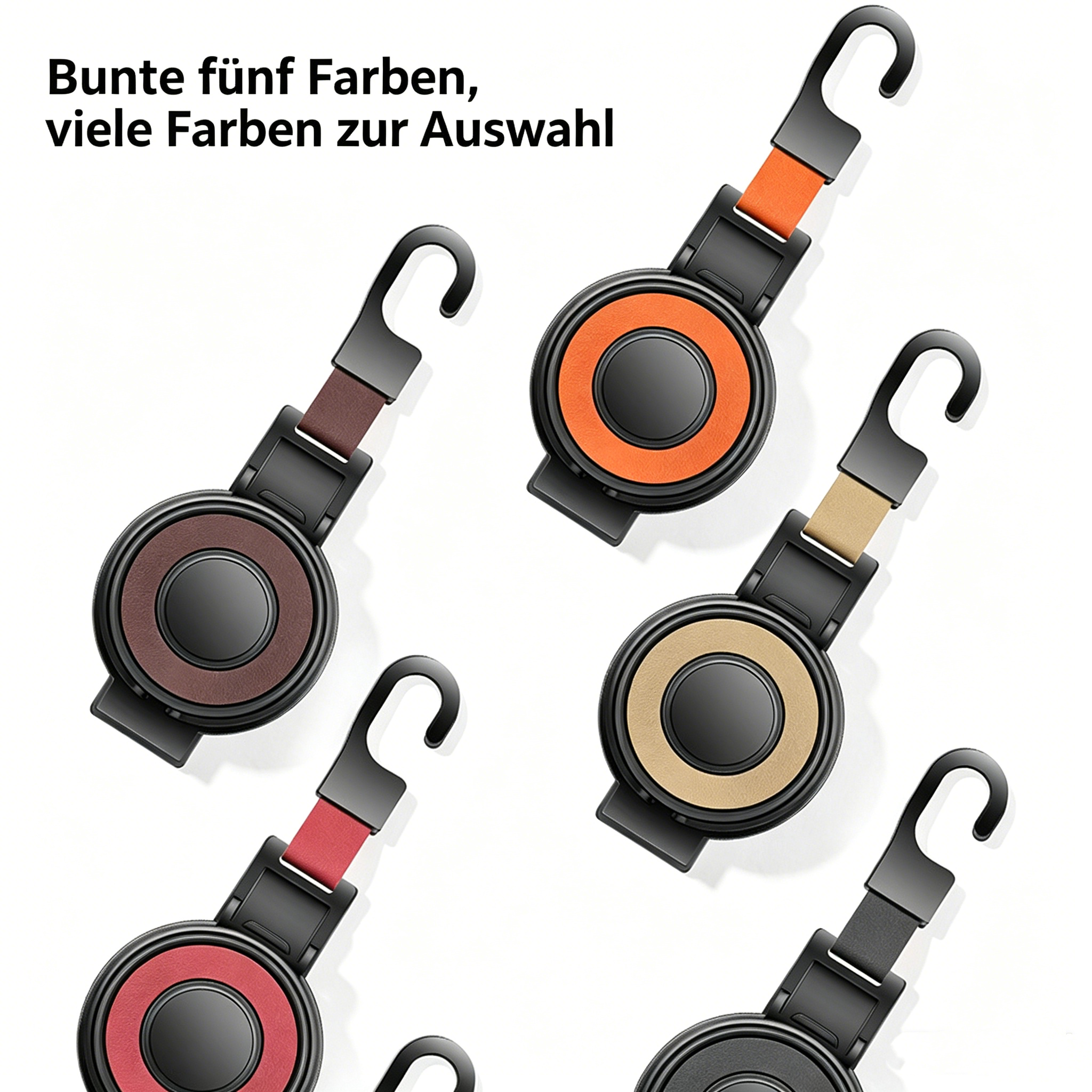 Multifunktionaler Auto Rücksitz Organizer: Kopfstützen-Haken mit Becherhalter & Handyhalterung