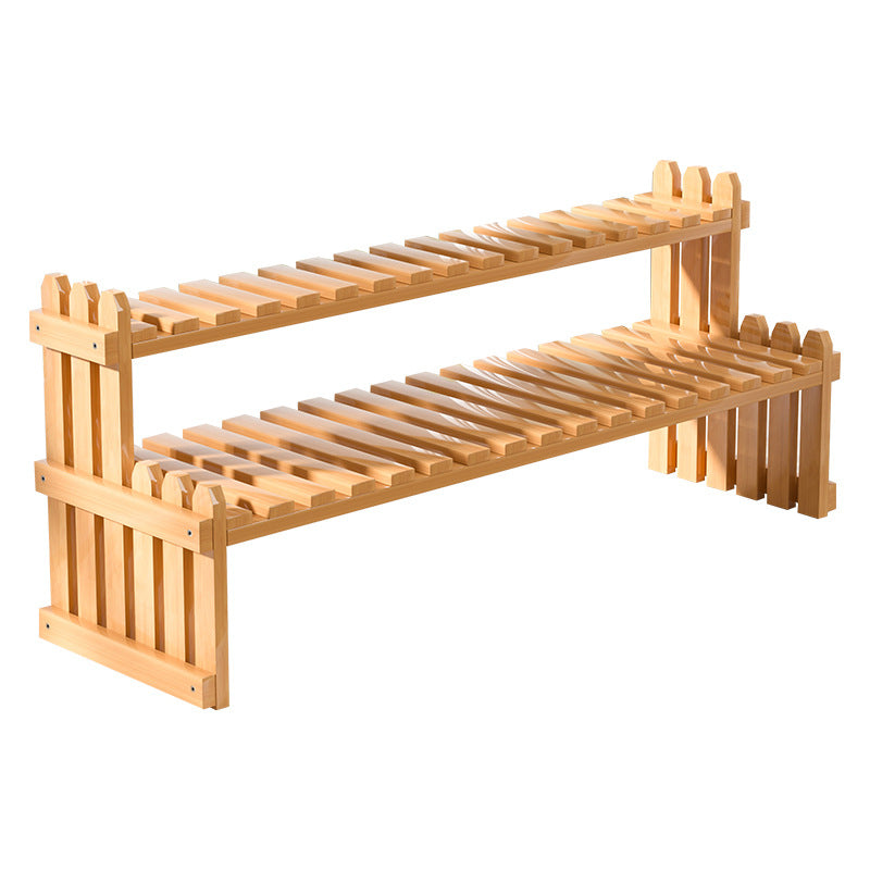 2-stufige Pflanzentreppe aus Holz – Stabiler Blumenständer für Innen & Balkon – Treppenförmiges Pflanzenregal für Fensterbank & Garten – Dekorativer Blumentopf