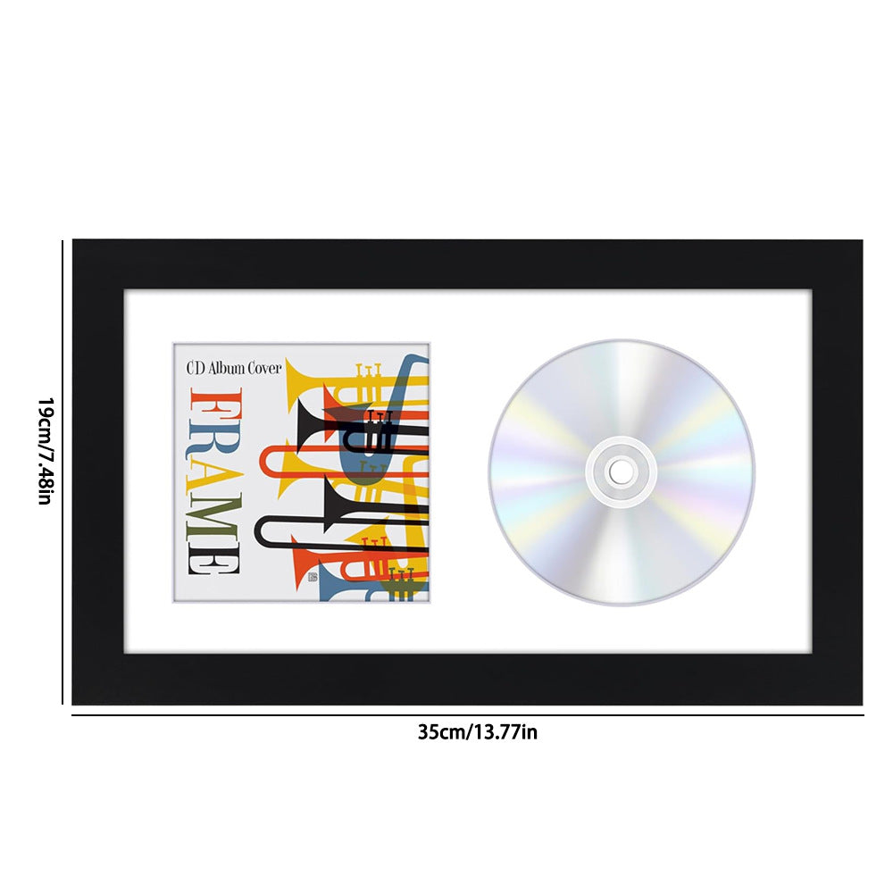 ilderrahmen Wandhalterung & Tischdisplay – Album Cover Display Rahmen für Musikliebhaber – Hochwertiger Sammlerrahmen für CD & Booklet – Modernes Design zum Aufhängen oder Stellen