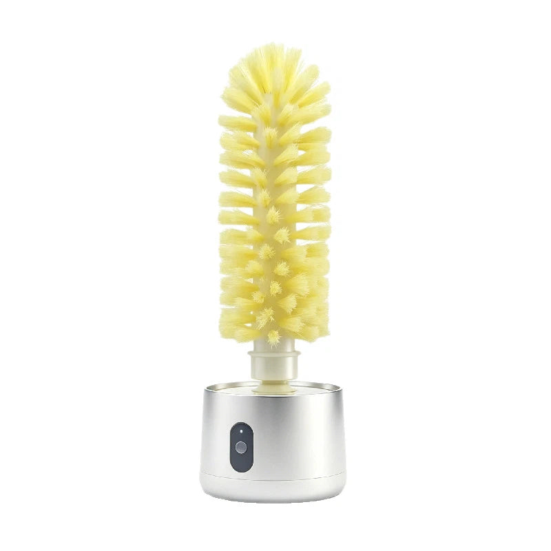 Elektrische Flaschenbürste 360° Drehbar – Wiederaufladbare Spülbürste für Gläser, Babyflaschen & Thermosbecher – Wandmontage mit Saugnapf & USB-C – BPA-frei & IPX5 Wasserabweisend
