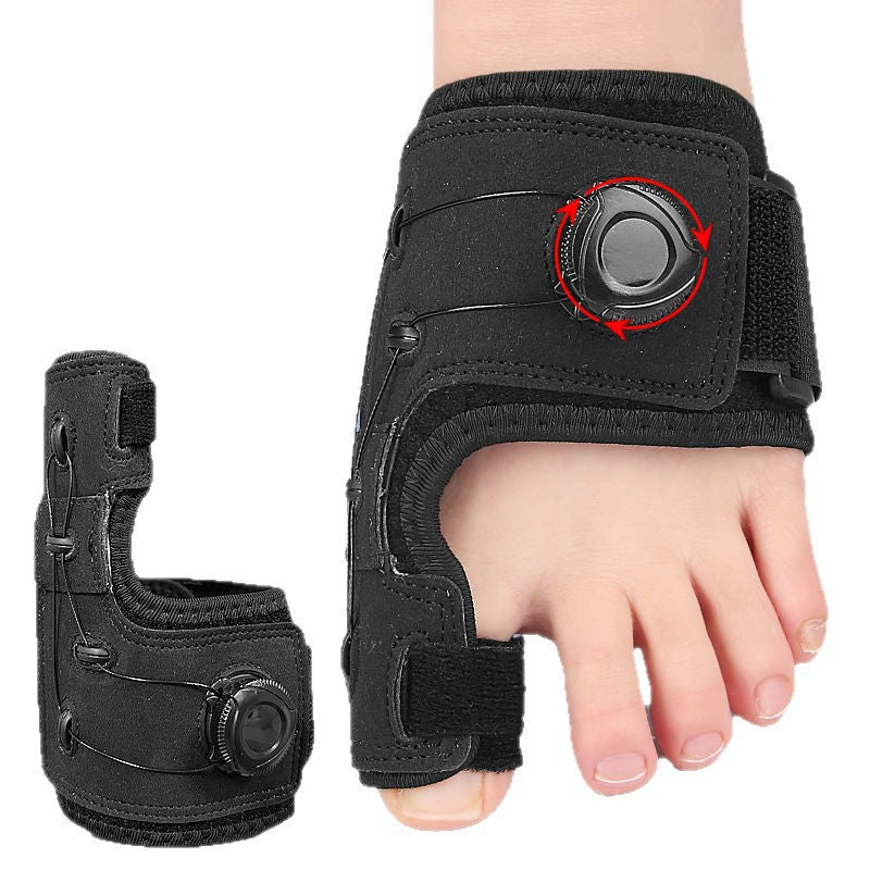 Orthopädische Hallux Valgus Schiene mit Drehknopf: Verstellbare Zehenkorrekturschiene für Damen und Herren