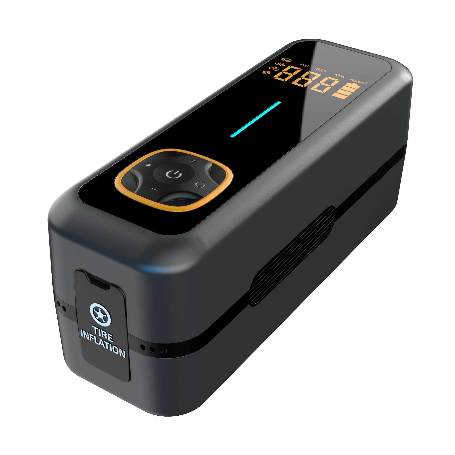5000mAh Kabellose Luftpumpe Auto mit Digitaler Anzeige Tragbarer Reifenfüller mit Akku Kompakter Kompressor für Auto Motorrad und Fahrrad Reifen