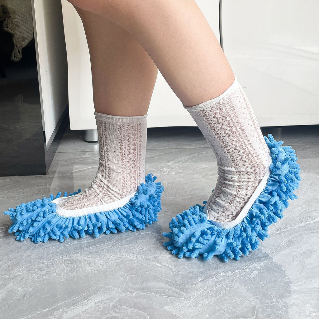 Chenille Überziehschuhe für die Bodenreinigung Saugstarke Wischmopschuhe für Parkett und Fliesen Wiederverwendbare Reinigungsüberzüge für Hausschuhe