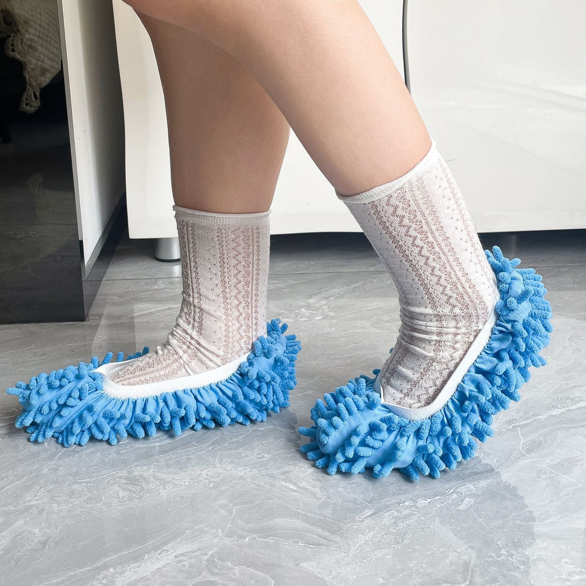 Chenille Überziehschuhe für die Bodenreinigung Saugstarke Wischmopschuhe für Parkett und Fliesen Wiederverwendbare Reinigungsüberzüge für Hausschuhe