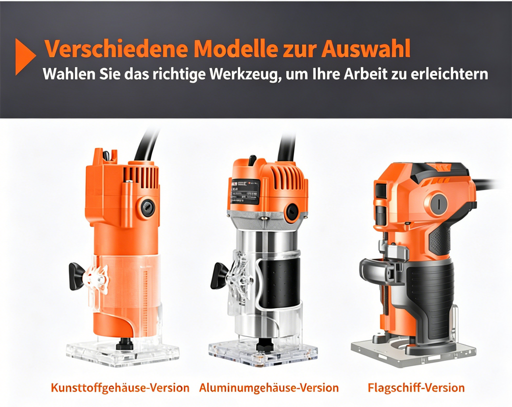 Elektrische Kantenfräse für Holz: Vielseitige Einhand-Oberfräse zum Nuten & Kantenbearbeitung