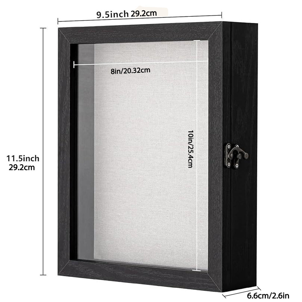 Vintage Objektrahmen für Trockenblumen – 3D tiefer Bilderrahmen im Barock-Stil – Schaukasten für Hochzeitsstrauß & Erinnerungen – Retro Glasbox zur Wandmontage & Tischdeko