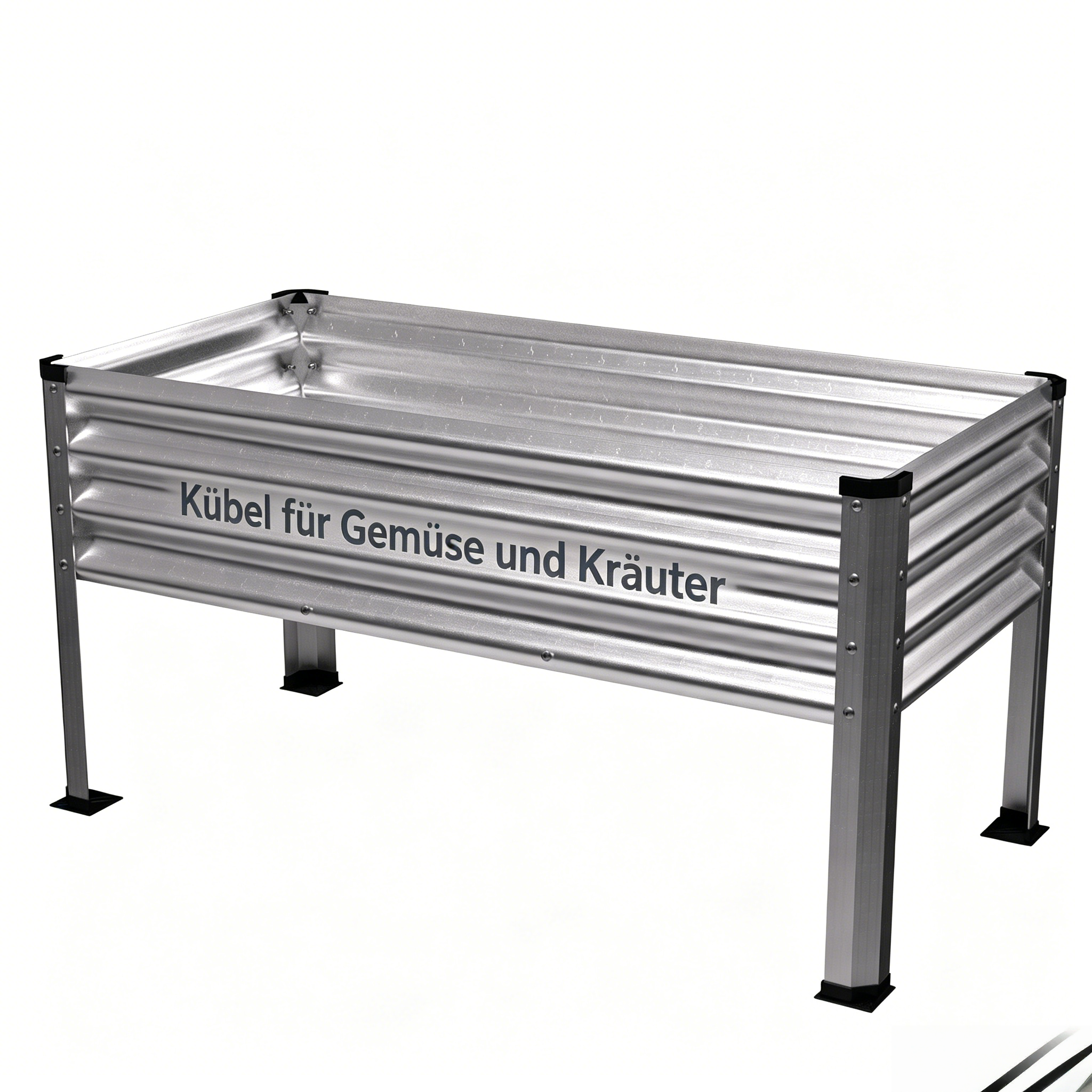 Hochbeet Metall verzinkt für Gemüse: Stabiler Pflanzkasten für Garten, Terrasse & Balkon