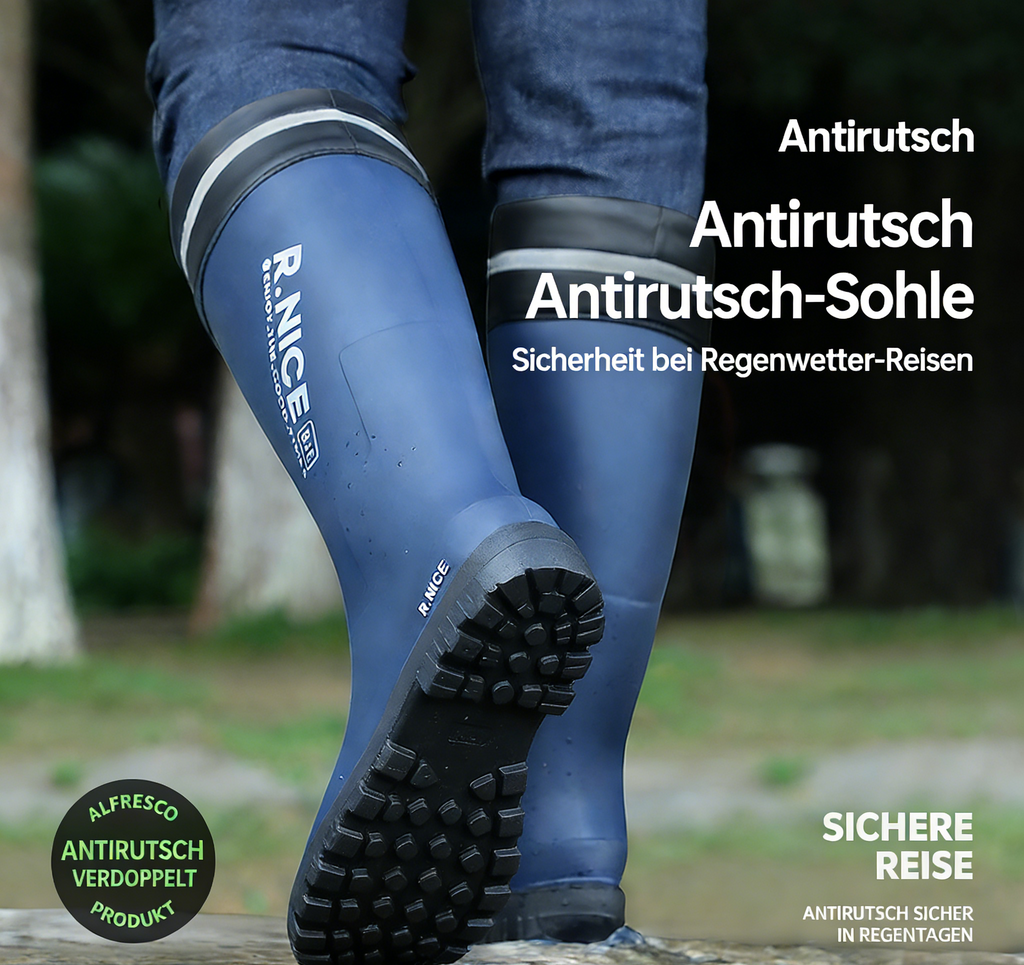 Faltbare Regenstiefel – Hohe Gummistiefel für nasses Wetter, rutschfest & langlebig