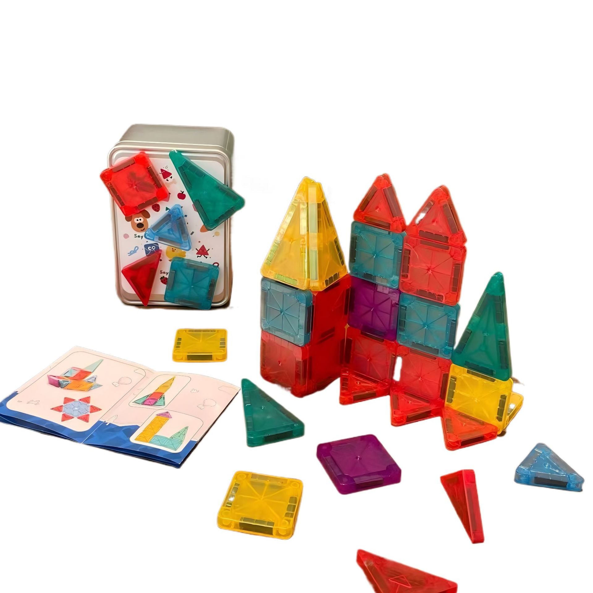 Magnetische Bausteine im Taschenformat für Unterwegs Mini Reisespielzeug für Kinder Kompakte Magnetplättchen zum Bauen und Konstruieren Tragbares Lernspielzeug