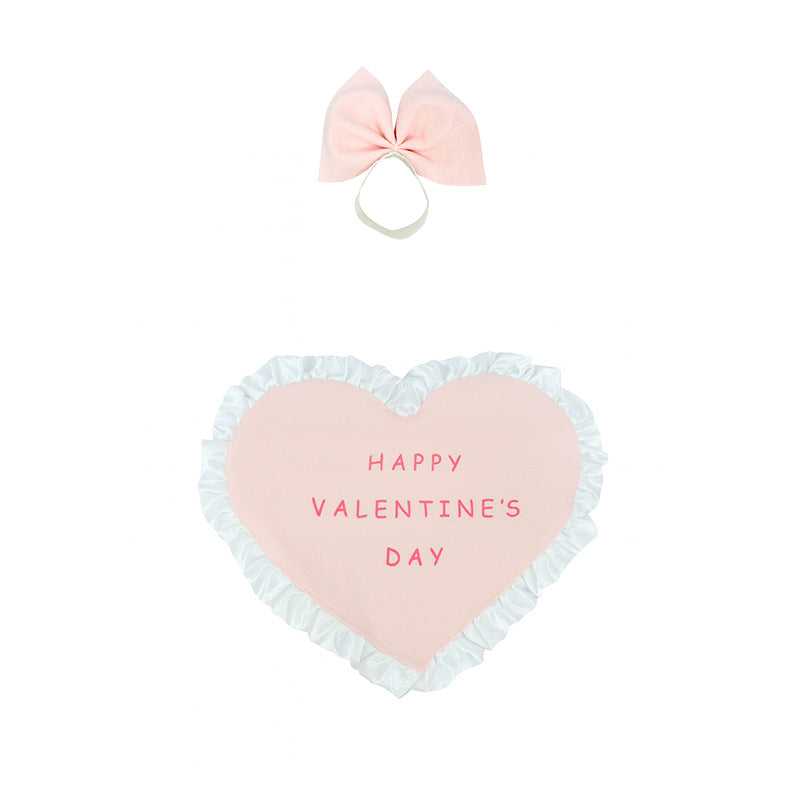 Rosa Gänse-Outfit für Valentinstag – Kostüm für Garten-Betongans mit Herz-Spitze – Deko für Veranda & Garten – Party-Zubehör für Jahrestag & Weihnachten