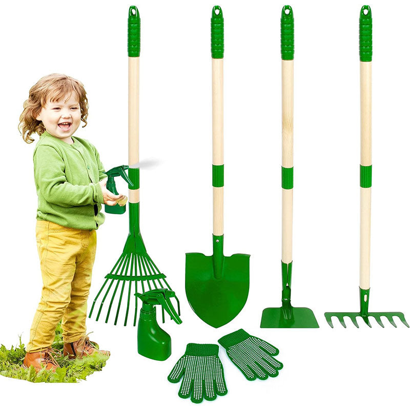 6 Teiliges Kinder Garten Werkzeug Set Rake Schaufel Pflanzen Spielen Garten