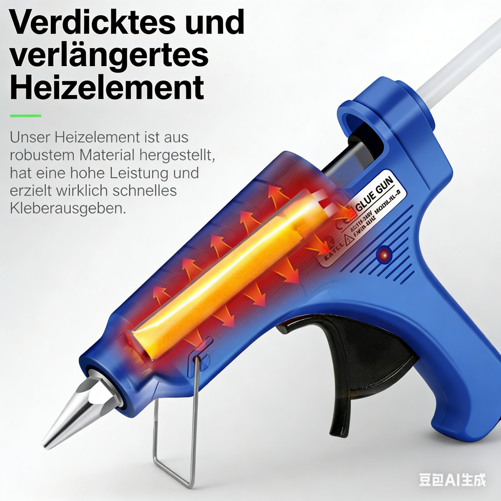 Mini Heißklebepistole für Kinder & DIY – Elektrische Heißklebepistole mit 7mm Klebesticks für Basteln & Handwerk