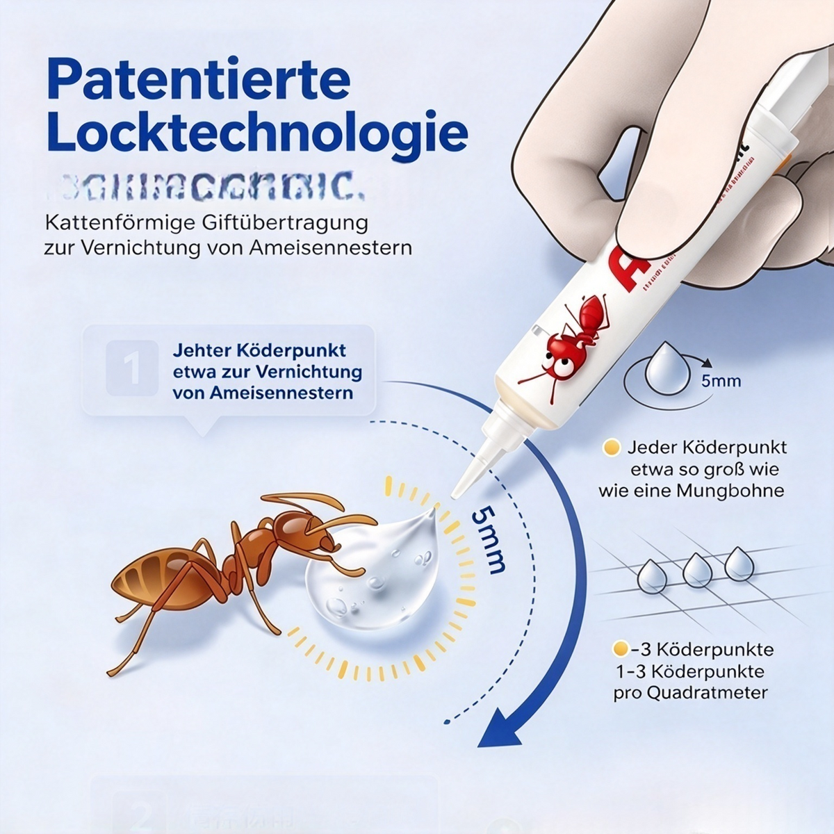 Ameisen Gel Köder Set (2er-Pack / 2x10g) – Patentierte Locktechnologie für effektive Ameisenbekämpfung, Nestwirkung mit Imidacloprid (2,5%), Für Haus & Garten