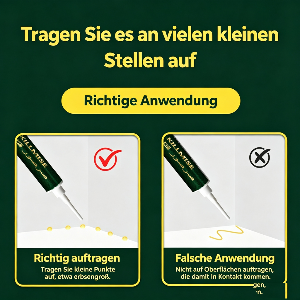 KILLMISE Bettwanzen Gel Köder (10g / 2er Pack) – Hochwirksames Gel gegen Bettwanzen, Ameisen & Ungeziefer, Langzeit-Schutz für Bett, Schlafzimmer & Haushalt