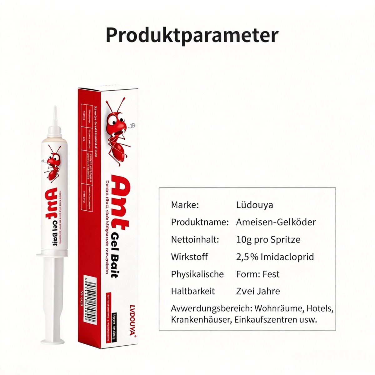 Ameisen Gel Köder Set (2er-Pack / 2x10g) – Patentierte Locktechnologie für effektive Ameisenbekämpfung, Nestwirkung mit Imidacloprid (2,5%), Für Haus & Garten