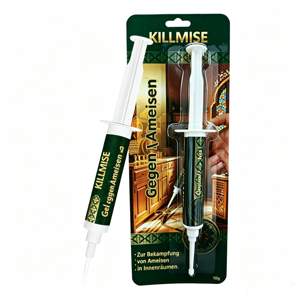 KILLMISE Bettwanzen Gel Köder (10g / 2er Pack) – Hochwirksames Gel gegen Bettwanzen, Ameisen & Ungeziefer, Langzeit-Schutz für Bett, Schlafzimmer & Haushalt