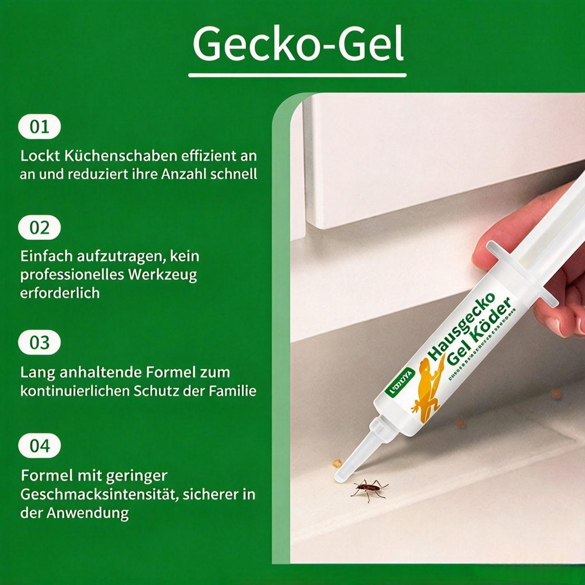 Hausgecko Gel Köder Set (2er-Pack) – Effektives Mittel gegen Geckos & Eidechsen, Schnelle Wirkung & Langzeitschutz für ein eidechsenfreies Zuhause