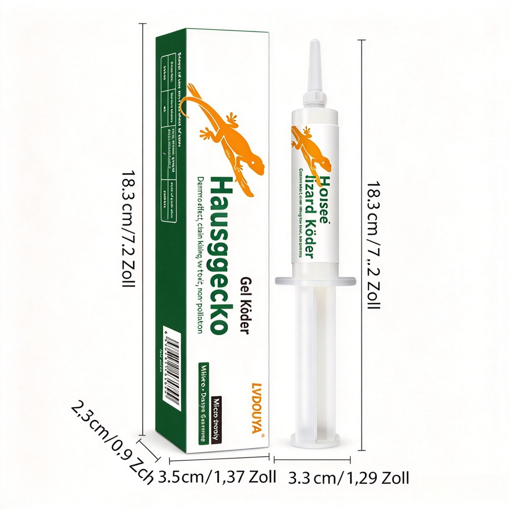 Hausgecko Gel Köder Set (2er-Pack) – Effektives Mittel gegen Geckos & Eidechsen, Schnelle Wirkung & Langzeitschutz für ein eidechsenfreies Zuhause
