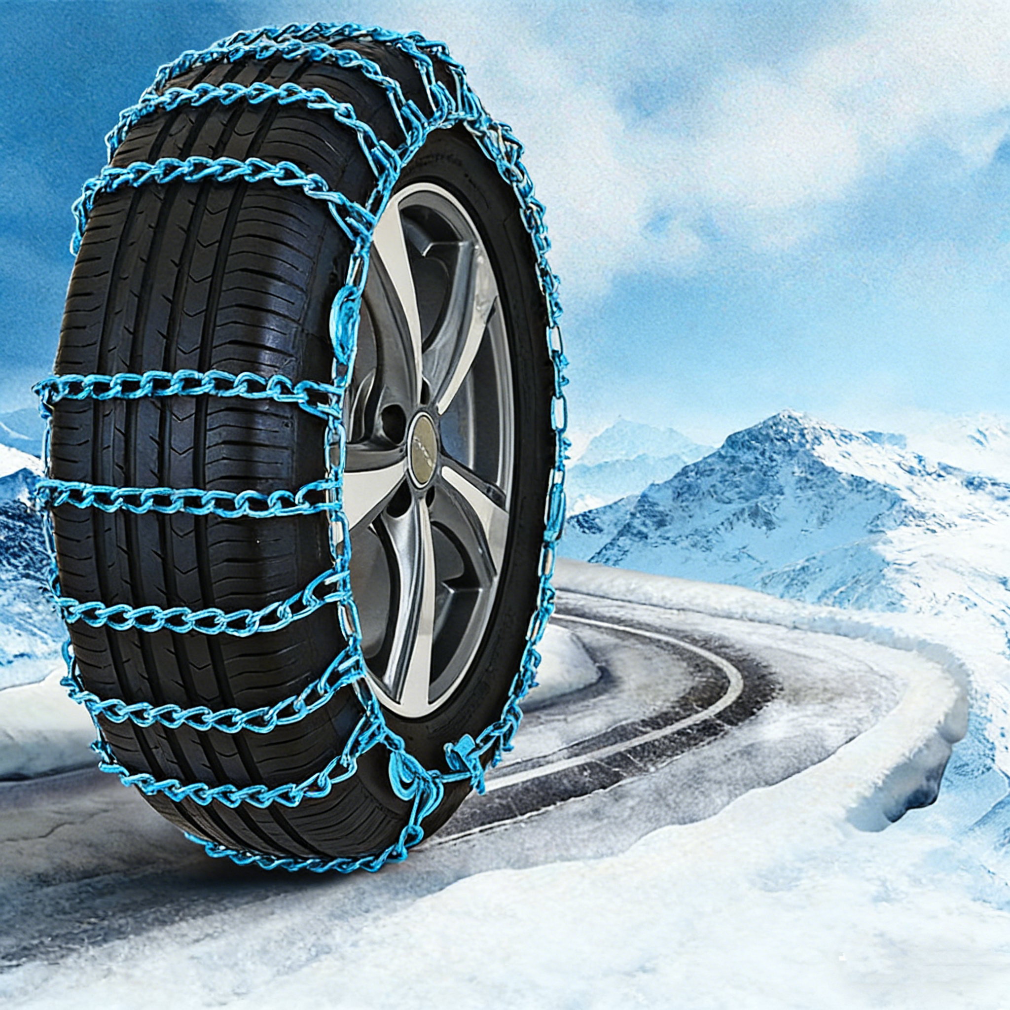 Universal Schneeketten Set für PKW & SUV – Hochfester Manganstahl – ÖNORM geprüft – Schnellmontage ohne Rangieren – Standmontage-Ketten für Eis & Schnee