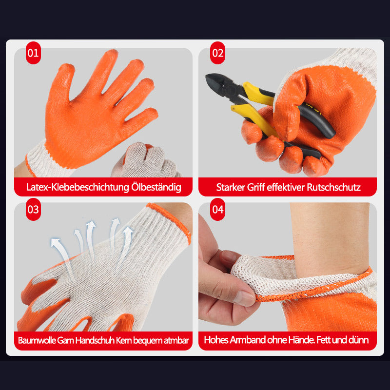 7-Needle Nitrilhandschuhe – verstärkt, rutschfest, verschleißfest und gummiert