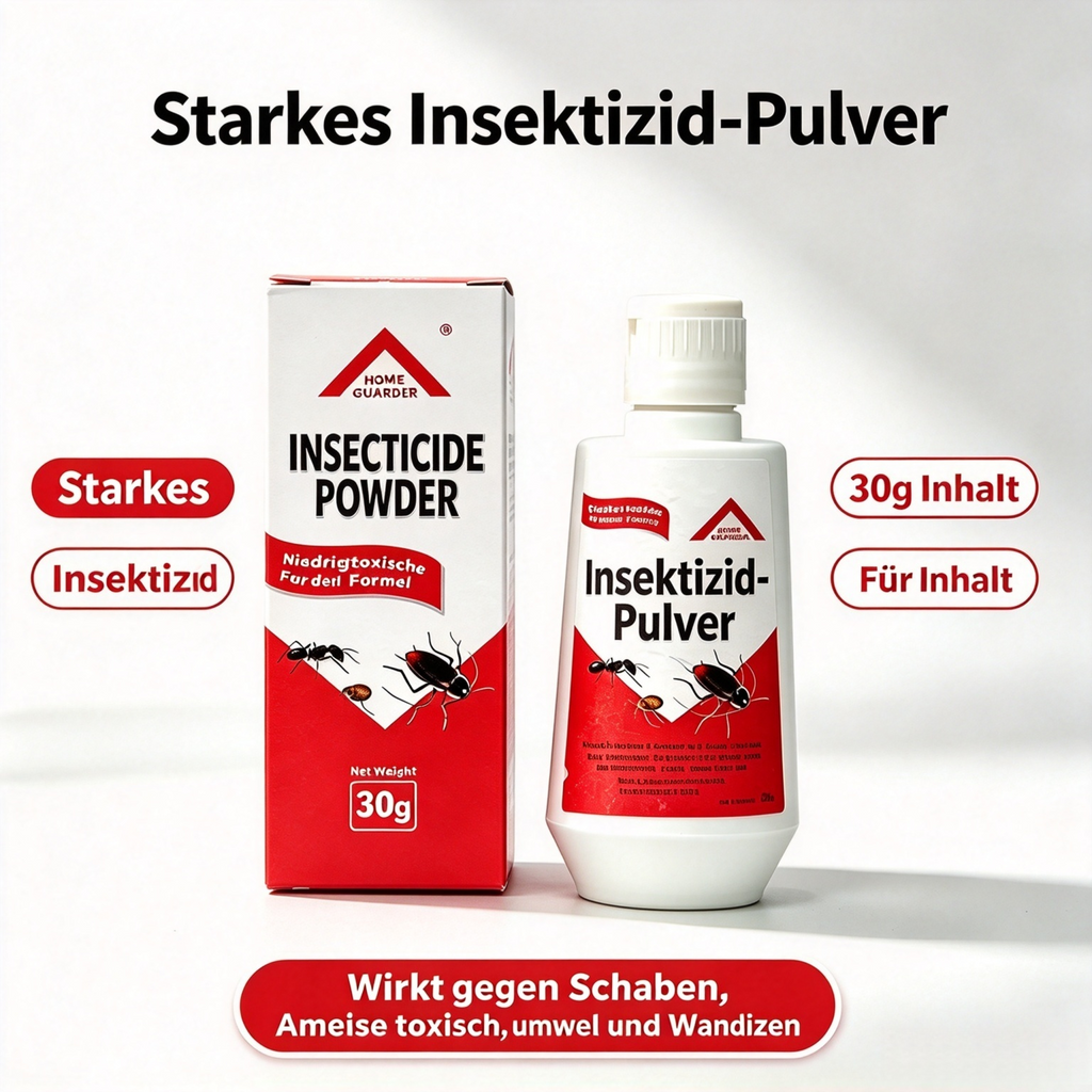 Insektizid-Pulver (30g) – Starkes Insektenpulver gegen Schaben, Ameisen, Bettwanzen & Silberfischchen, Schnelle Wirkung für Haus & Garten