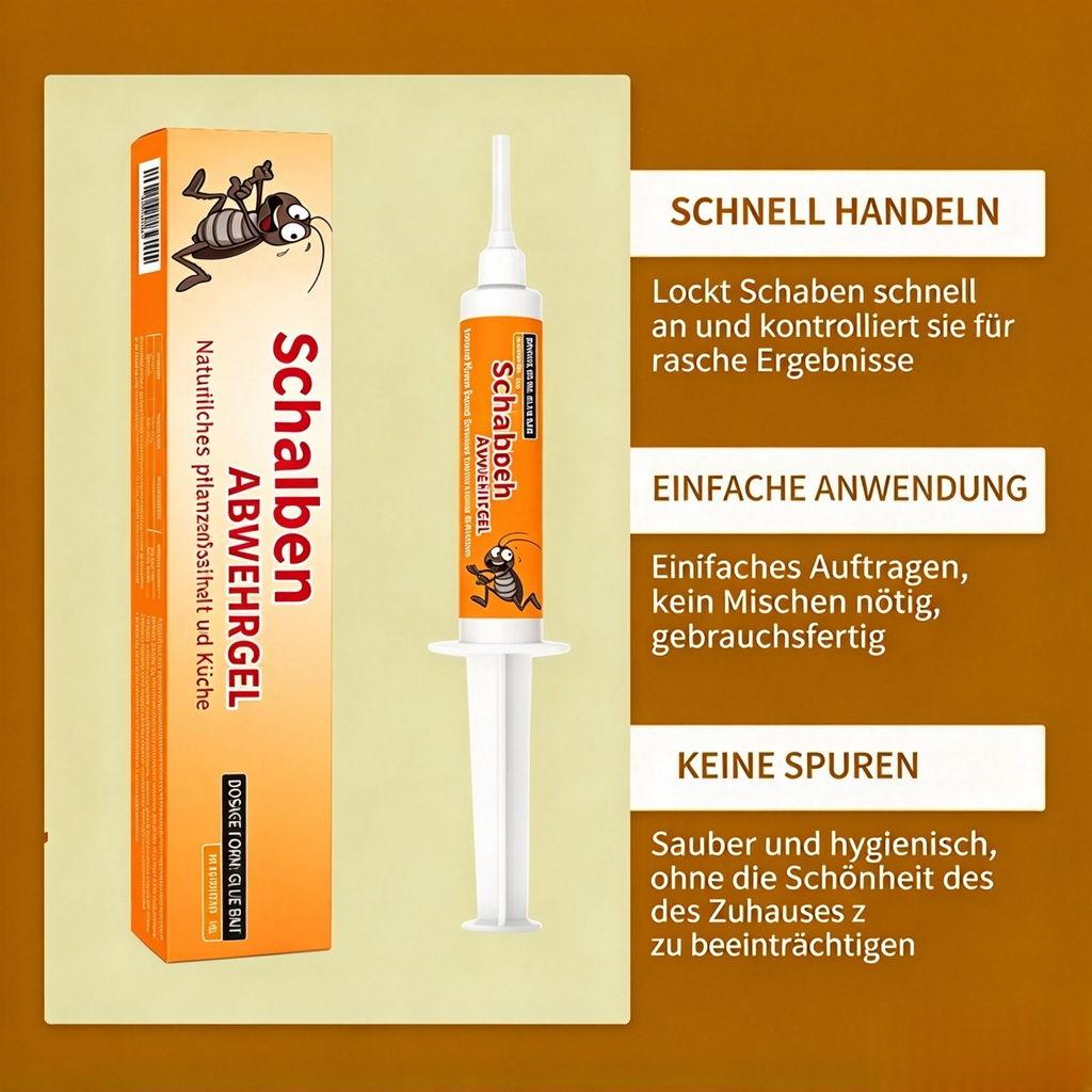Schaben-Gel gegen Kakerlaken (2er Pack) – Effektives Schabenmittel & Ungezieferköder für Haushalt & Küche, Schnelle & Langanhaltende Wirkung