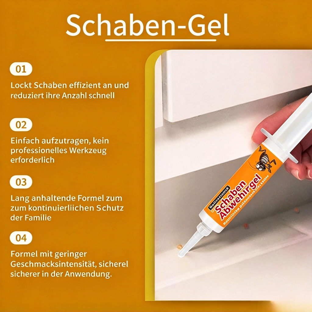 Schaben-Gel gegen Kakerlaken (2er Pack) – Effektives Schabenmittel & Ungezieferköder für Haushalt & Küche, Schnelle & Langanhaltende Wirkung