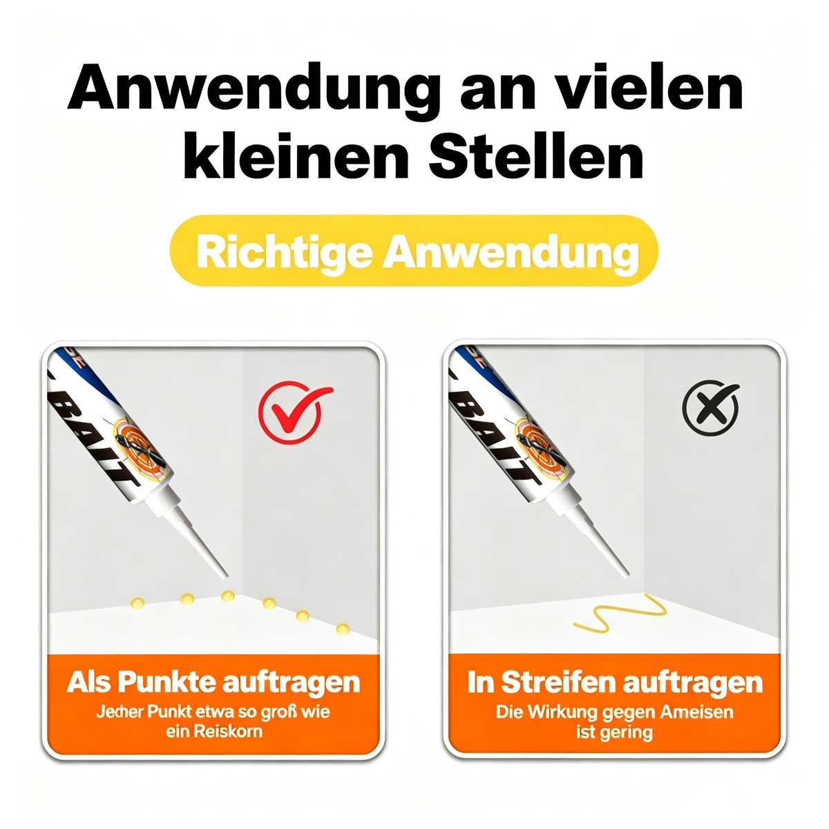 2*KILLMISE Ameisenköder Gel – Professionelles Ameisengift Gel mit Präzisions-Spritze, Effektive Kettenvernichtung für Nest & Königin, Für Küche, Bad & Wohnraum