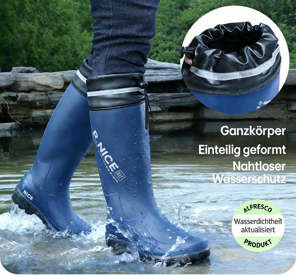Faltbare Regenstiefel – Hohe Gummistiefel für nasses Wetter, rutschfest & langlebig