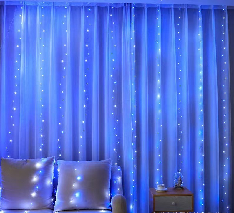 Solar Vorhang Lichterkette Außen 3x2m – LED Lichtvorhang mit Fernbedienung & Haken, IP65 Wasserdicht, 8 Modi, Für Garten, Terrasse, Balkon & Hochzeit (Warmweiß)