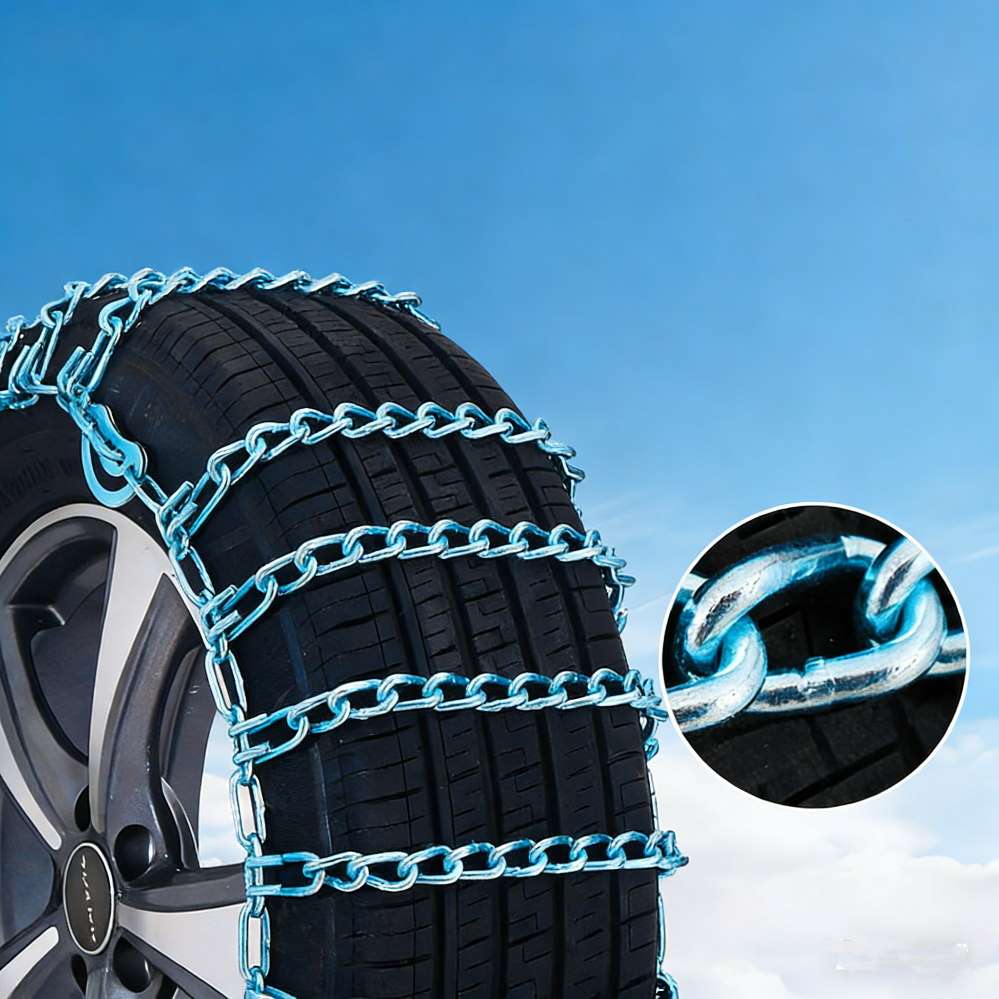 Universal Schneeketten Set für PKW & SUV – Hochfester Manganstahl – ÖNORM geprüft – Schnellmontage ohne Rangieren – Standmontage-Ketten für Eis & Schnee