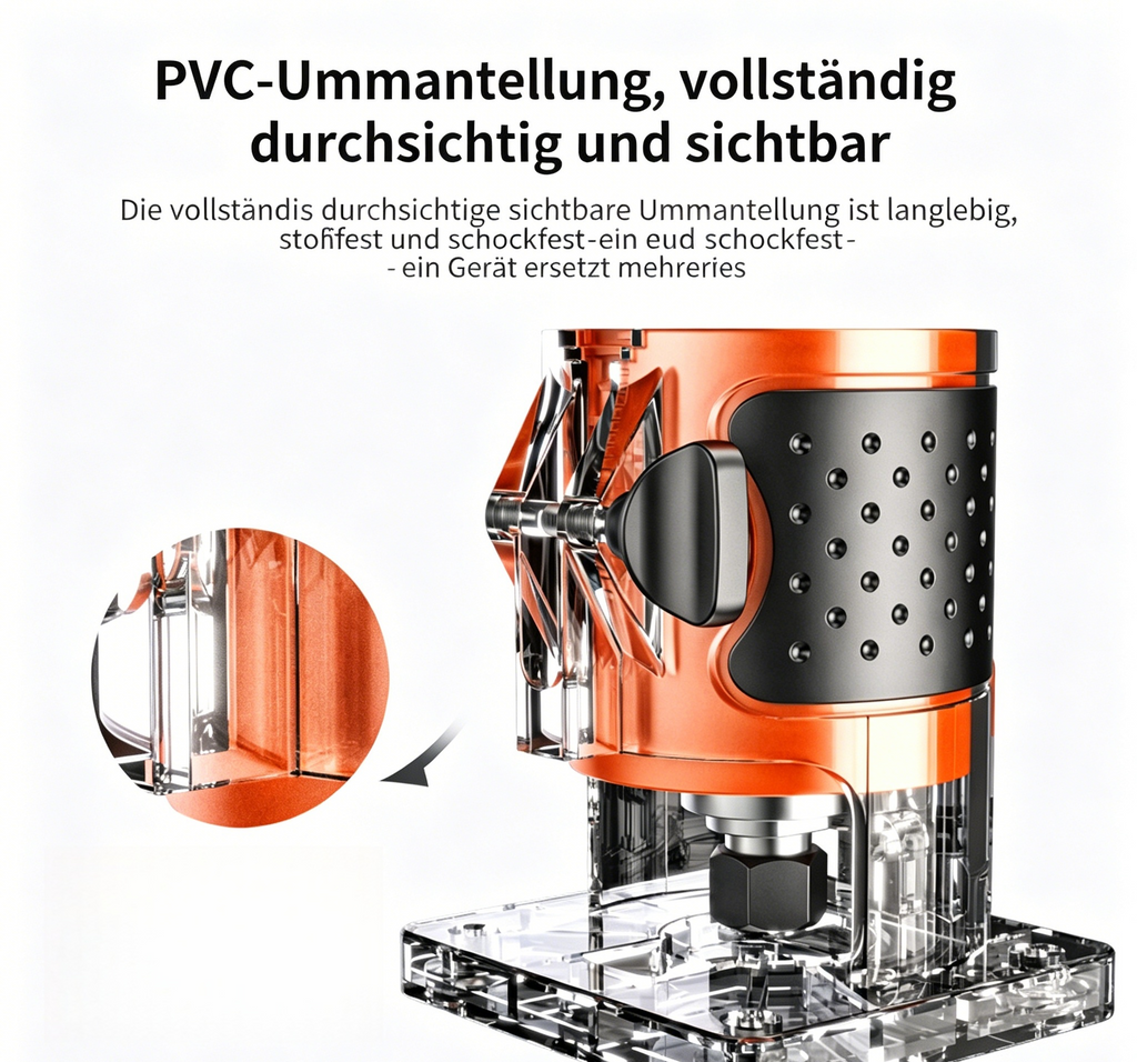 Elektrische Kantenfräse für Holz: Vielseitige Einhand-Oberfräse zum Nuten & Kantenbearbeitung