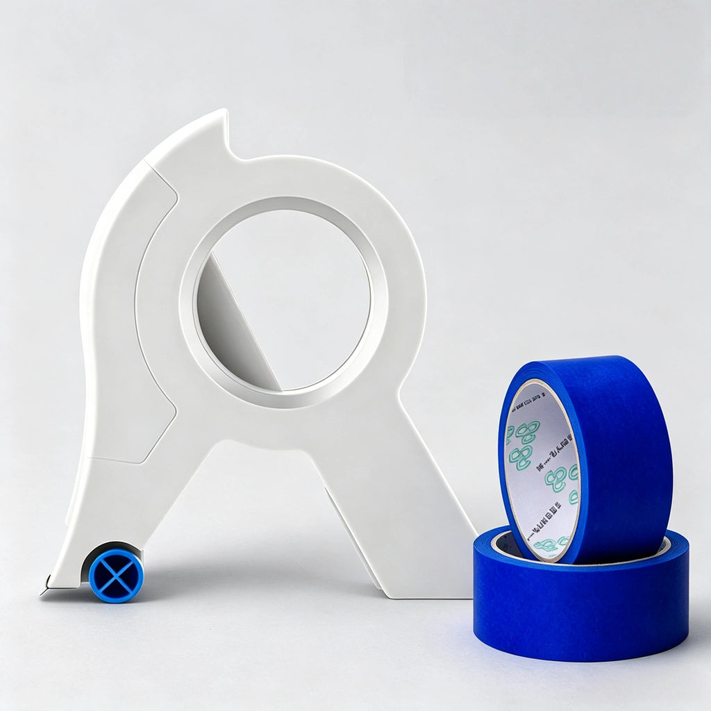 Malerband Abroller Set – Präziser Tape Applikator mit Scharfer Abrisskante (5,5 cm) & Anpressrolle –
