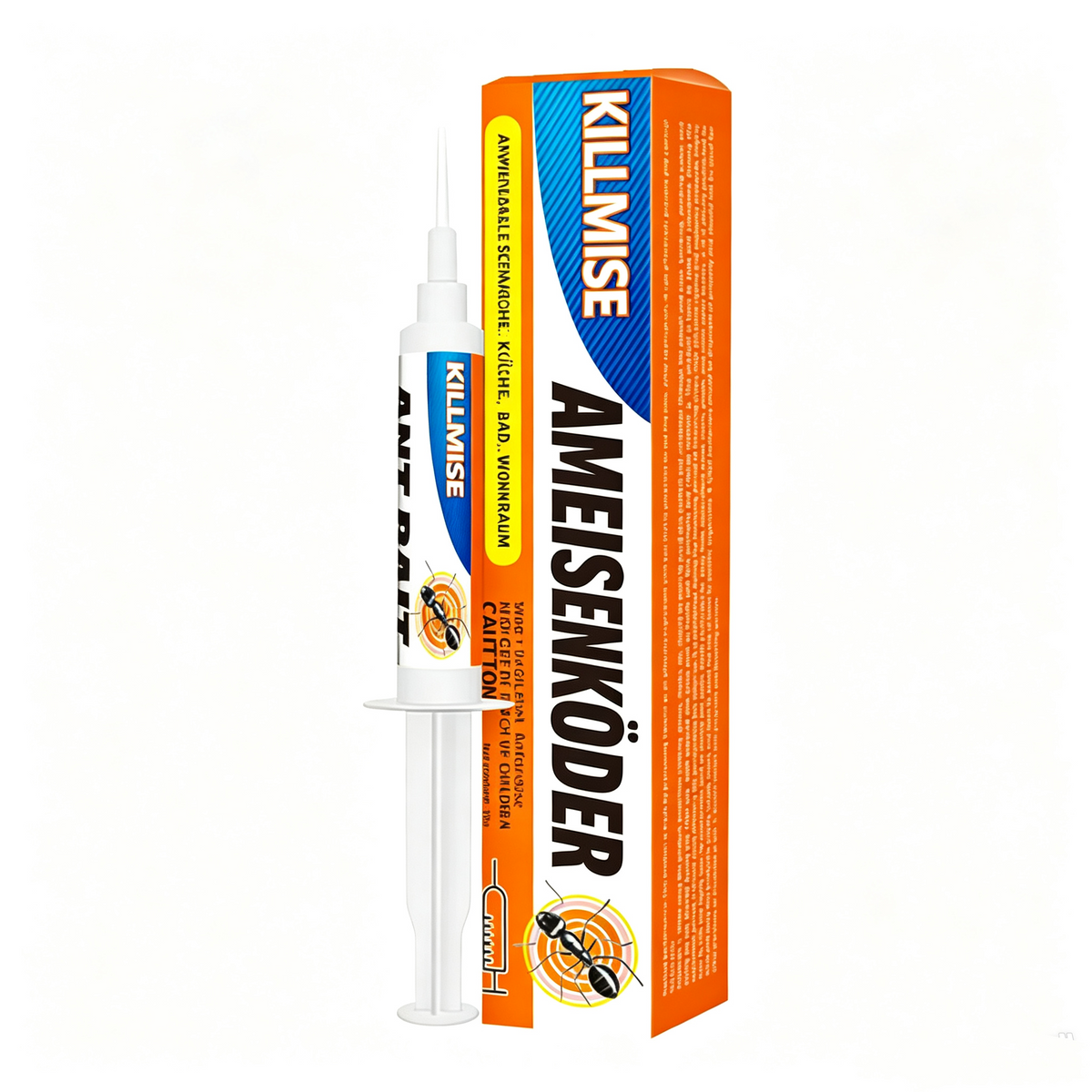 2*KILLMISE Ameisenköder Gel – Professionelles Ameisengift Gel mit Präzisions-Spritze, Effektive Kettenvernichtung für Nest & Königin, Für Küche, Bad & Wohnraum