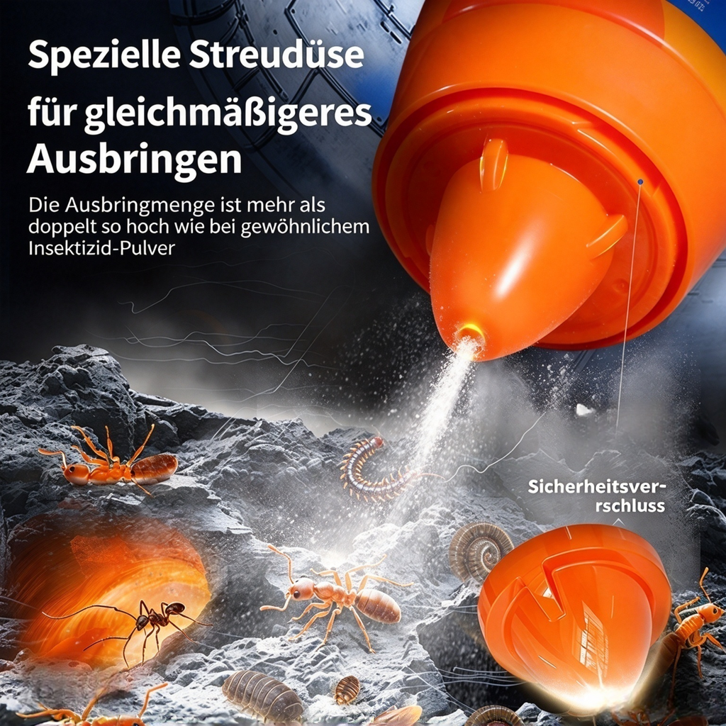 Universal Insektizid-Pulver (450g) – Spezielles Puder gegen krabbelndes Ungeziefer, Kakerlaken, Ameisen, Tausendfüßler & Wanzen, Bis zu 90 Tage Schutz