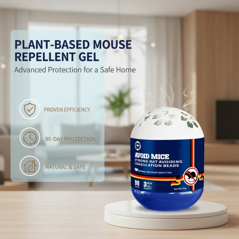 Pflanzliches Mäuse-Abwehr Gel – Langzeit Ratten-Schreck Dose mit Ätherischen Ölen für Haus, Dachboden & Garage