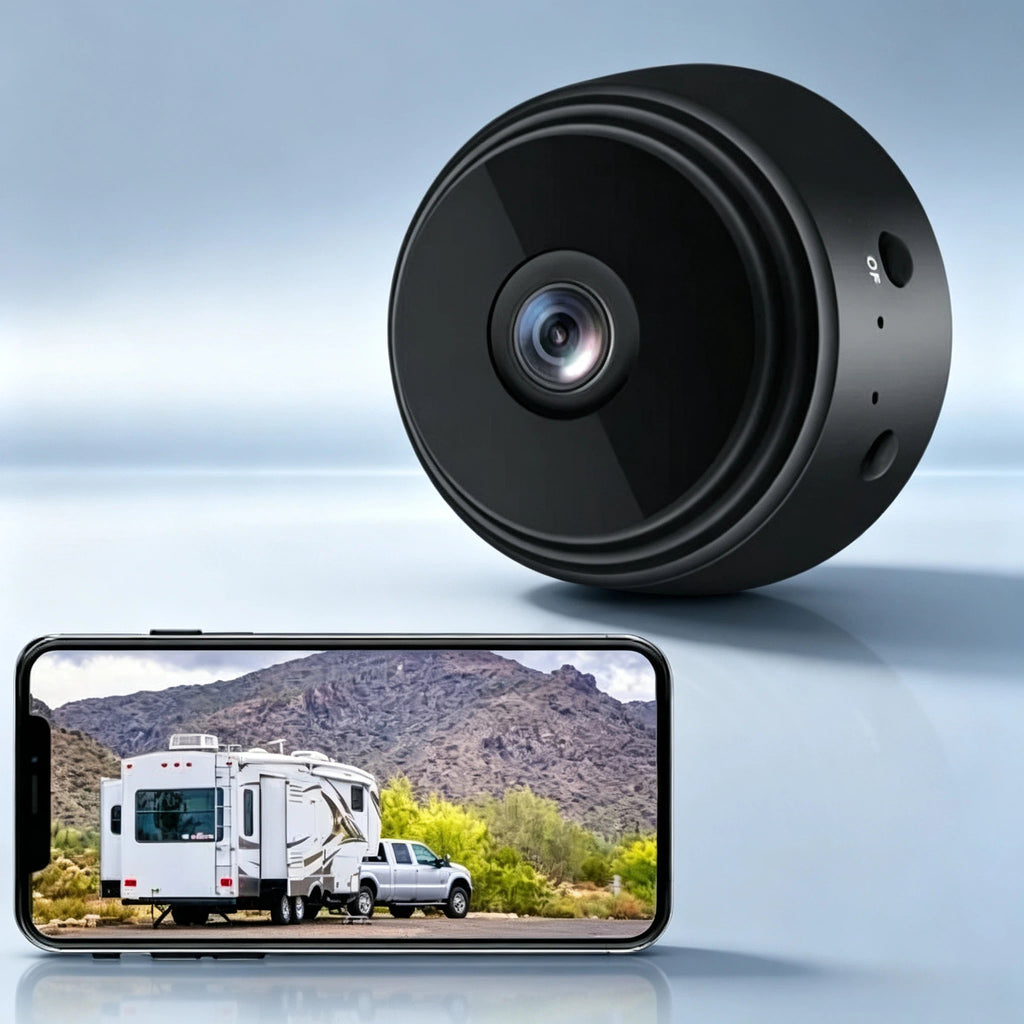 Mini WLAN Überwachungskamera mit App – Kabellose HD Magnetische WiFi Kamera mit Nachtsicht & Bewegungsmelder – Unauffällige Sicherheitskamera für Innen, Auto, Wohnmobil & Notfall