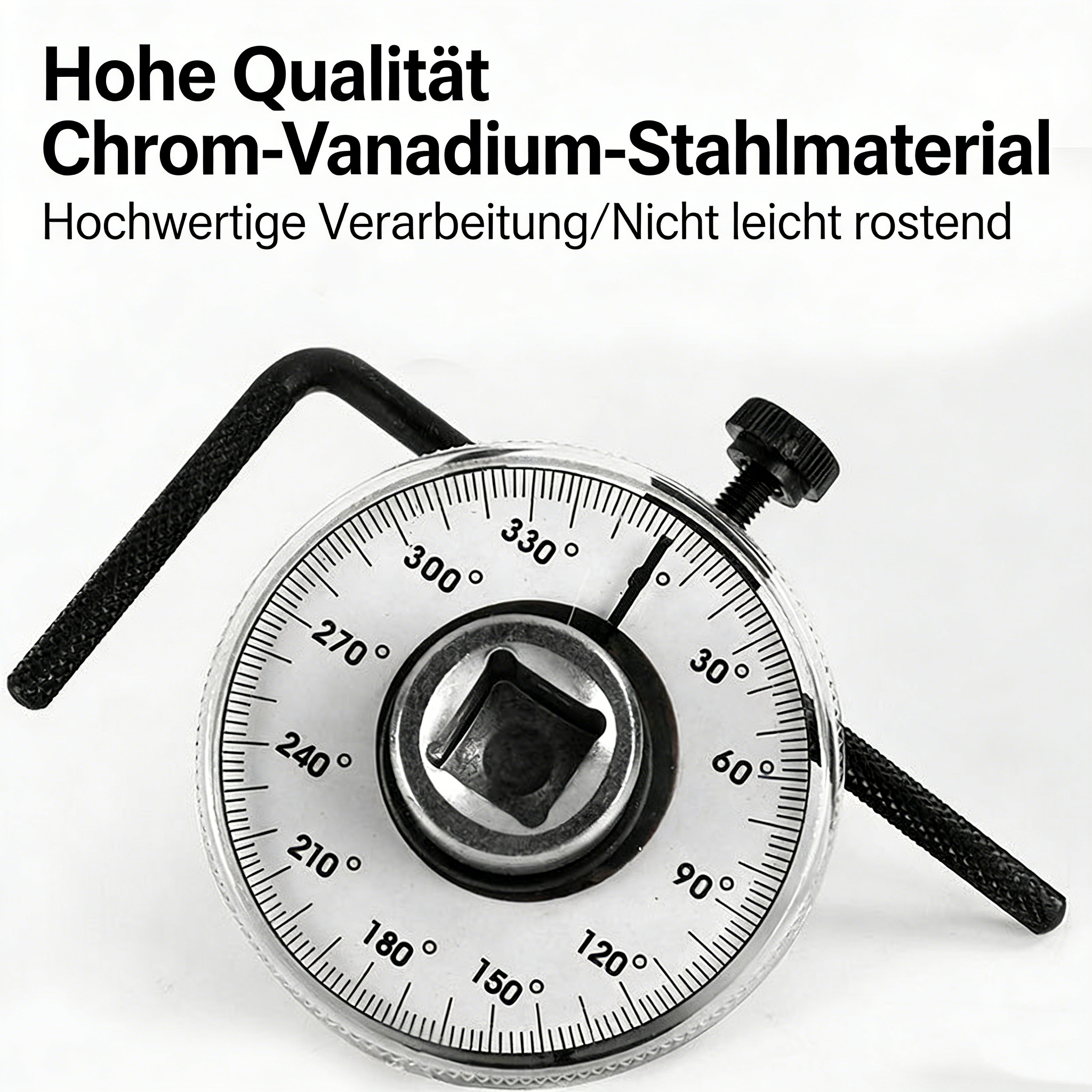 1/2 Zoll Drehwinkelmessgerät für Drehmomentschlüssel – Präziser Torquewinkel-Anzeiger mit Gradskala – Einstellbarer Winkelgradmesser für KFZ-Motorreparatur – 360 Grad Skala