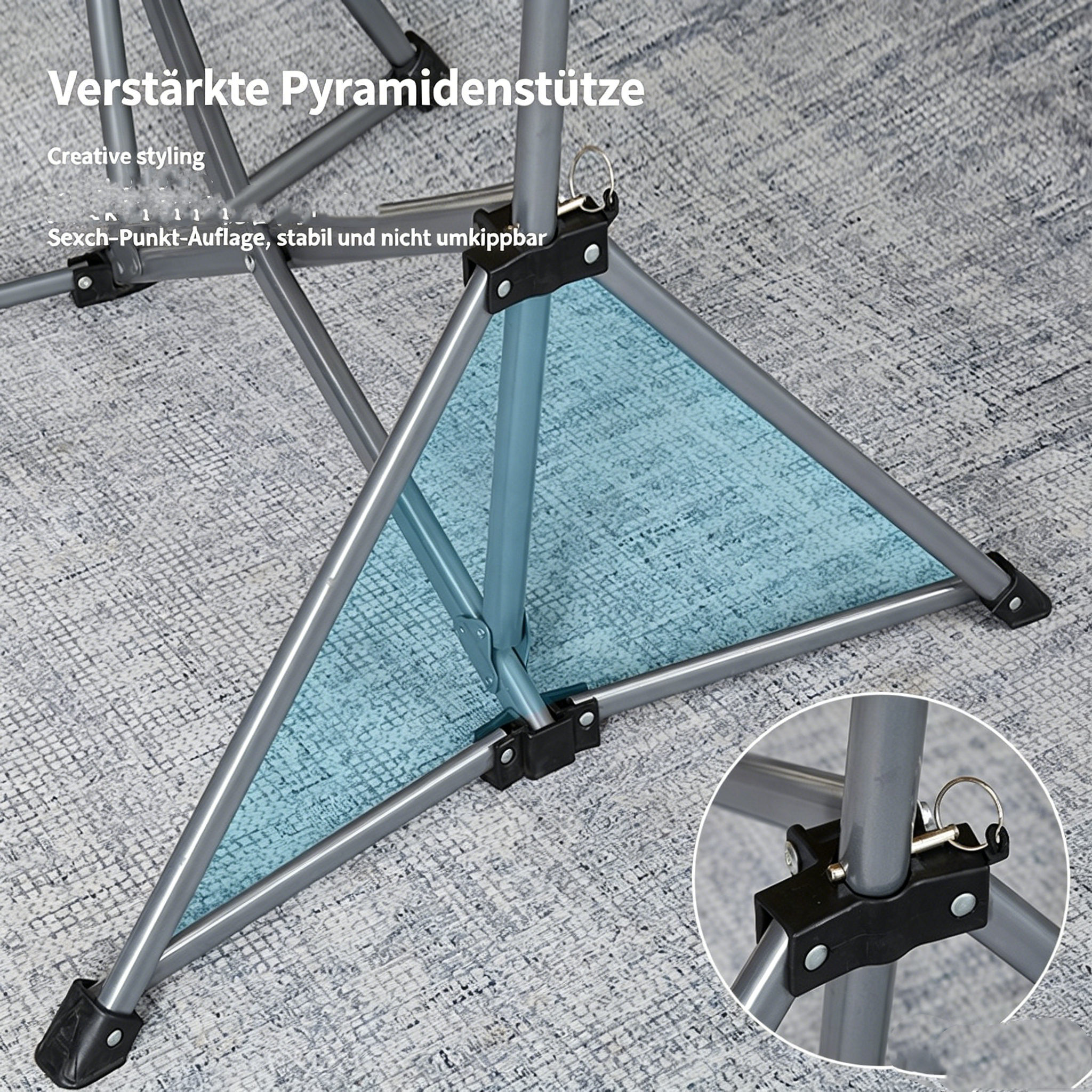 Faltbarer Outdoor-Hängesessel mit Schaukelfunktion: Atmungsaktiver Campingstuhl im Monddesign