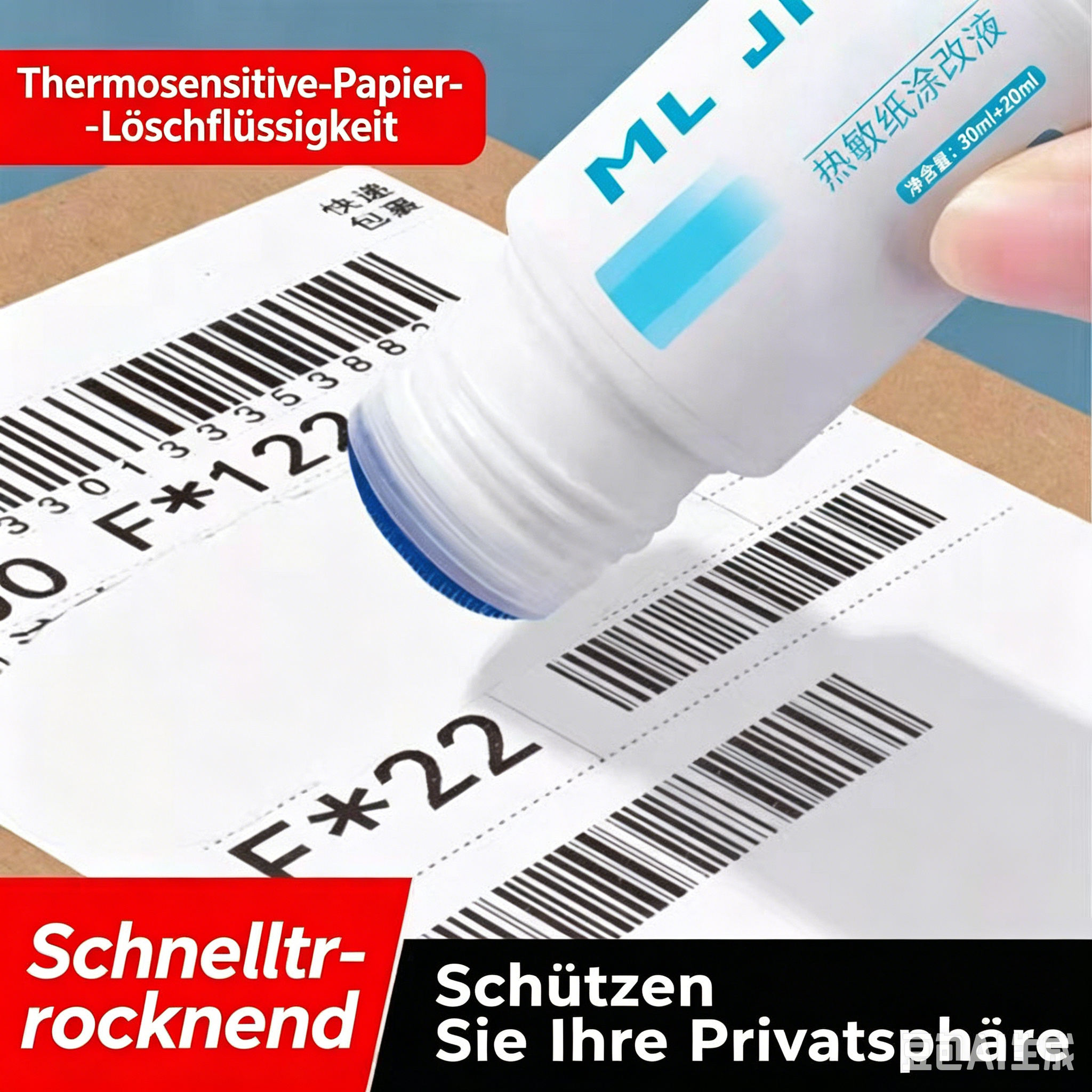 Thermo-Schwärzungsflüssigkeit für Pakete: Mobiler Privatsphäre-Schutz & Express-Datenlöscher