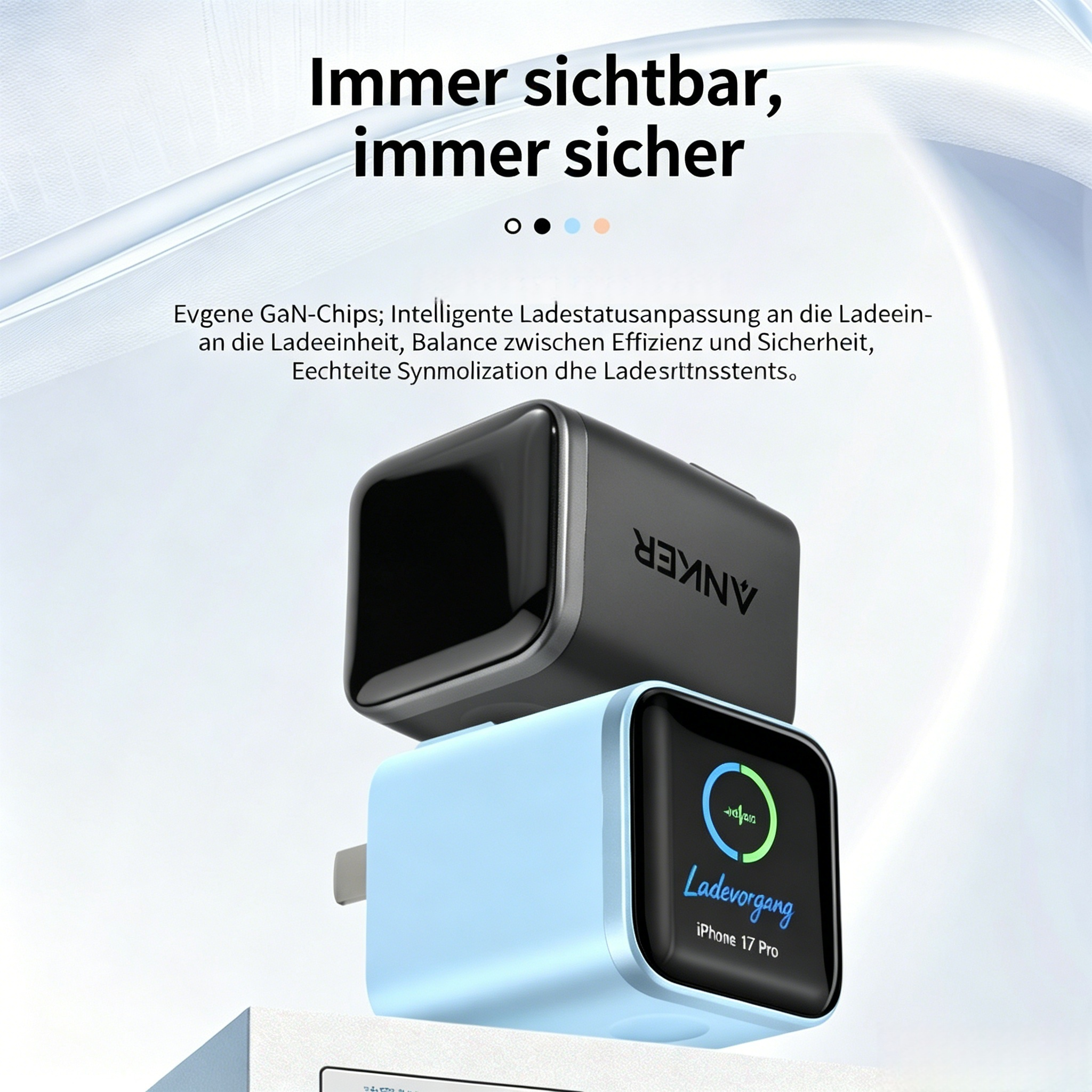 ANKER 45W USB-C Smart-Ladegerät: Schnellladegerät mit 20% Akkuschutz für iPhone 17 Pro