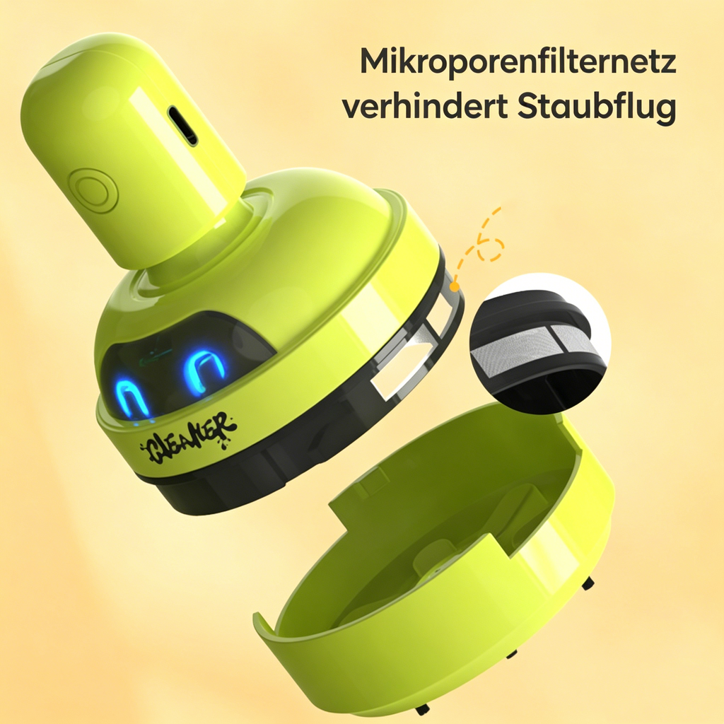 Mini Tischstaubsauger für Kinder: Niedlicher Krümelsauger für Radiergummireste & Tastatur