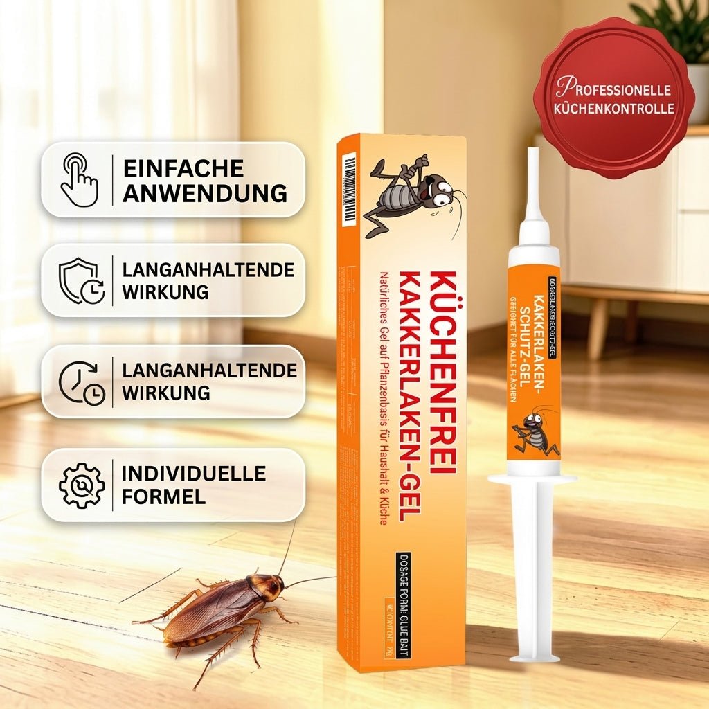 Schaben-Gel gegen Kakerlaken (2er Pack) – Effektives Schabenmittel & Ungezieferköder für Haushalt & Küche, Schnelle & Langanhaltende Wirkung