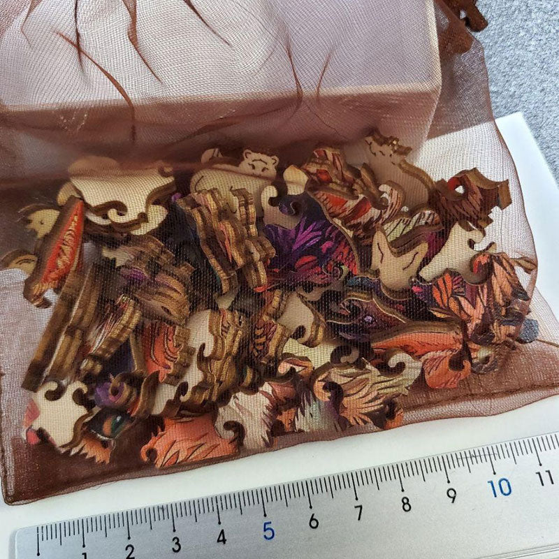 Katzenförmiges 3D Holzpuzzle – Handgefertigt, Dekoration & Lernspiel für Kinder & Katzenliebhaber