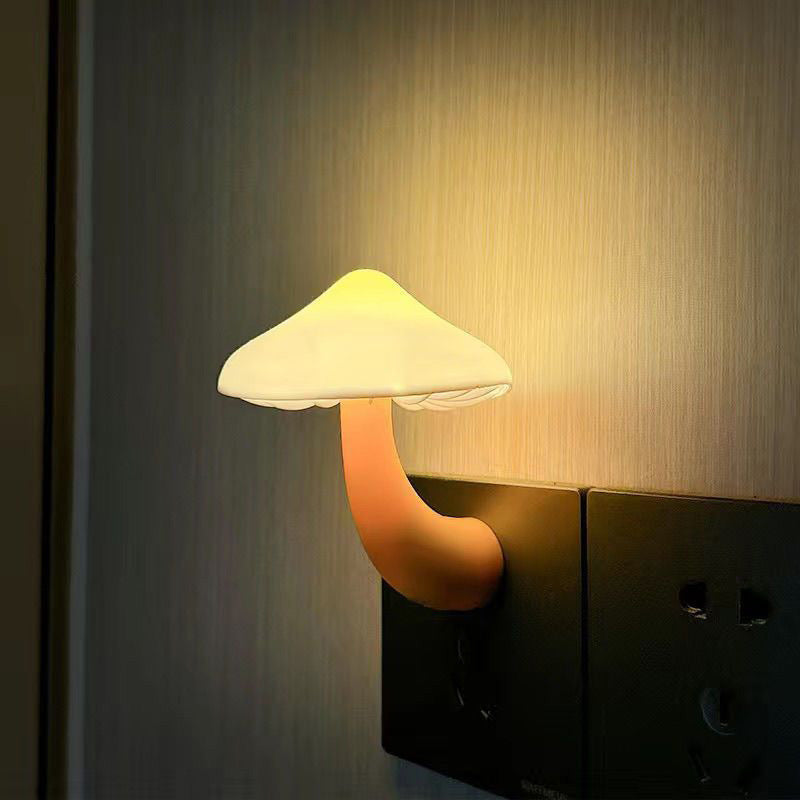 LED Pilz Nachtlicht Steckdose (4er Pack) – Automatisches Orientierungslicht mit Lichtsensor, Mini Pilz Wandlampe für Kinderzimmer, Schlafzimmer, Flur & Treppe