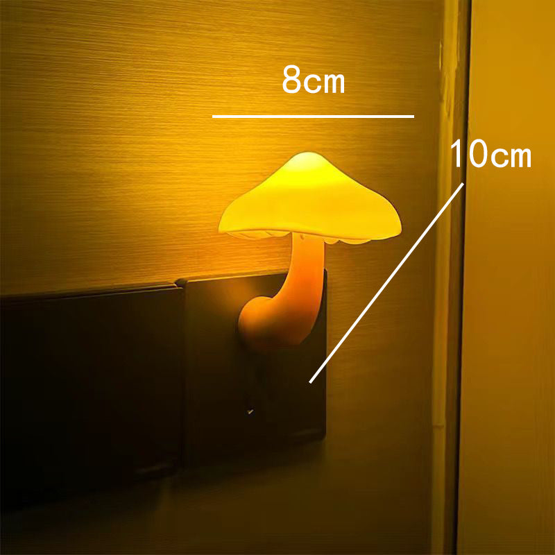 LED Pilz Nachtlicht Steckdose (4er Pack) – Automatisches Orientierungslicht mit Lichtsensor, Mini Pilz Wandlampe für Kinderzimmer, Schlafzimmer, Flur & Treppe
