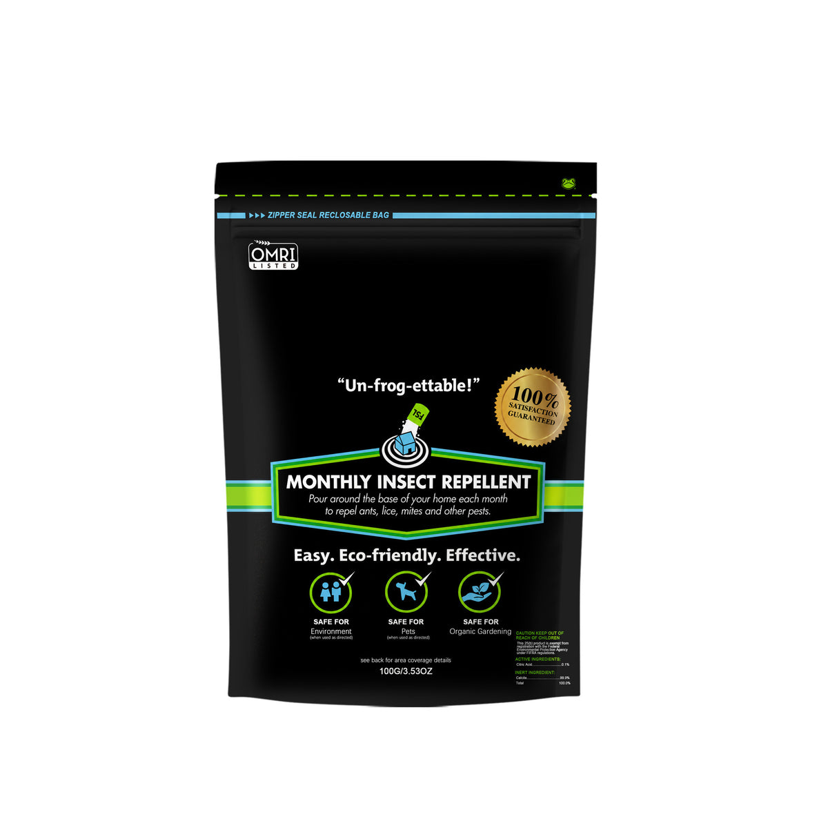 Natürliche Monatliche Insektenabwehr (2er Pack, 2x 100g) – Pflanzenschonendes Ungezieferpulver gegen Ameisen, Flöhe & Läuse, Umweltfreundlicher Schutz für Haus, Garten & Haustiere