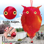 Reflektierende Eule Vogelabwehr Doppelseitig Laser Effekt Hängende Vogelscheuche für Obstgarten Garten