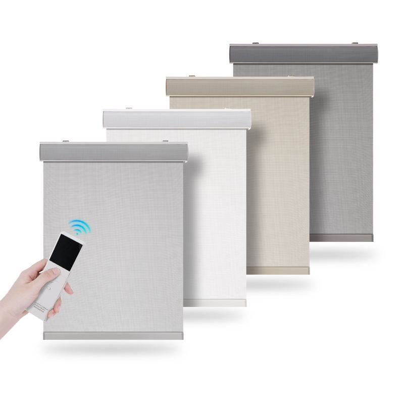 Elektrisches Rollosystem mit Dooya Lithium Batteriemotor Smart Home Rolladen Steuerung über Tuya App Kabellose Fensterabdeckung für Hotel und Büro Sonnenschutz