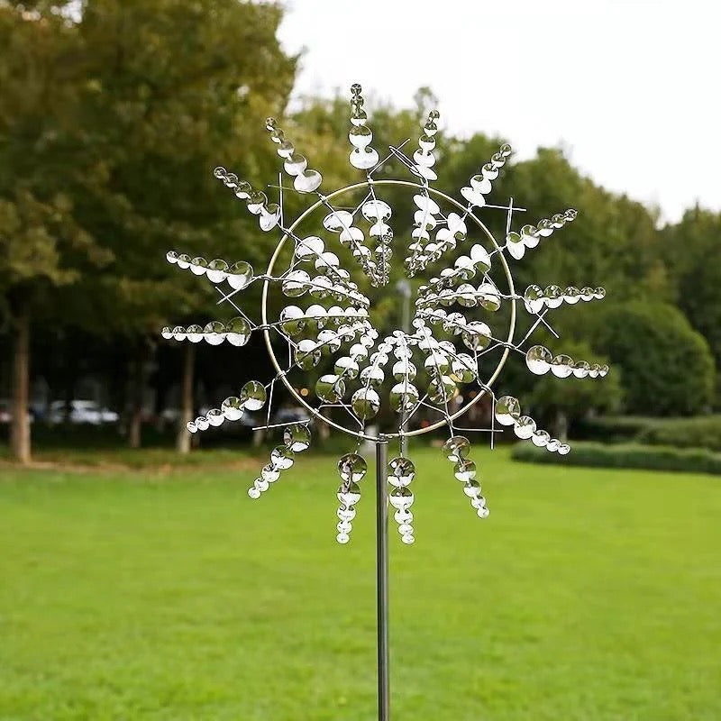 Vintage Eisen Windmühle – Windspiel Dekoration für Garten und Hof im Freien
